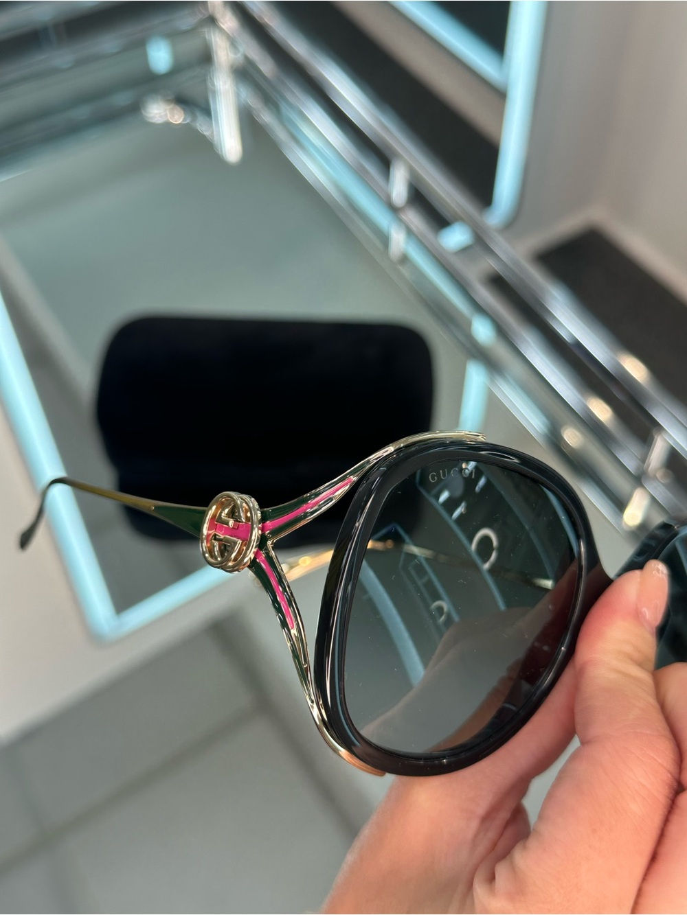 Gucci Oversized Fork Sunglasses